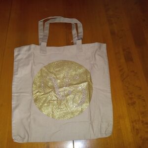 Victoria's Secret Gold and Cream Tote Bag